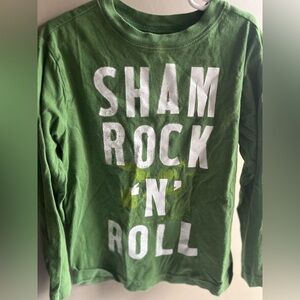 Crazy 8 Green Shamrock 'N' Roll Kids Long Sleeve Tee St Patrick’s Day